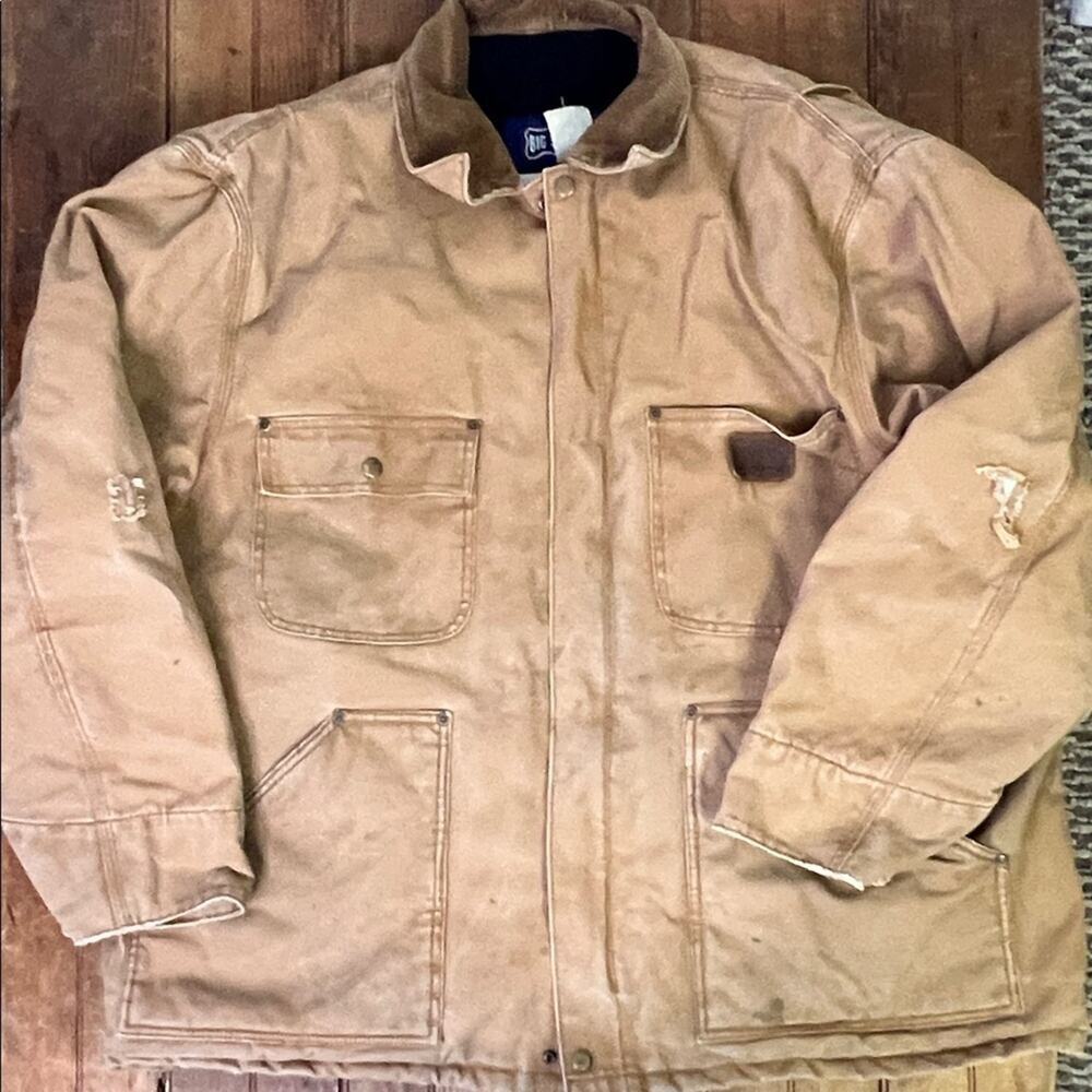 SMITH Men's barn jacket Brown Grungy insulated canvas Field Jacket xxl